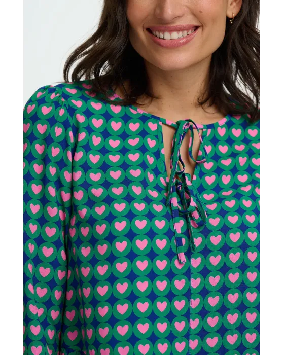 Top Olina Sugarhill | Blusa Corazones Retro | Maldita Shop