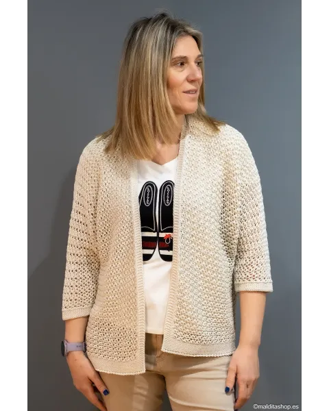 Chaqueta Abierta BuddyBlue Arena | Punto Calado | Maldita Shop