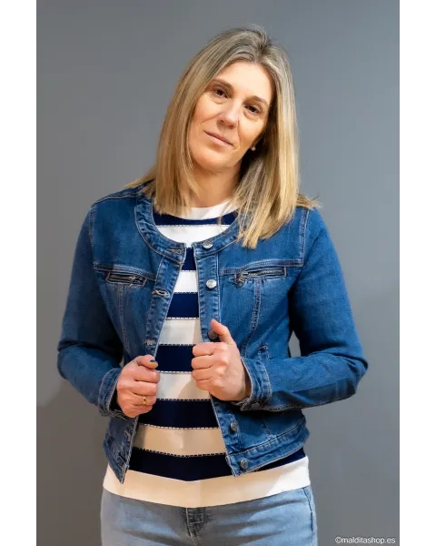 Cazadora Vaquera Corta BuddyBlue | Denim Cropped | Maldita Shop