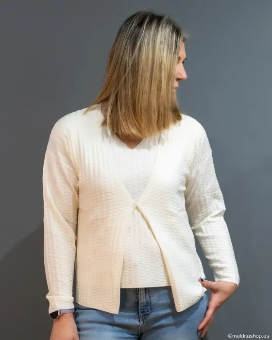 Chaqueta Estructura BuddyBlue Natural | Punto Labrado | Maldita Shop