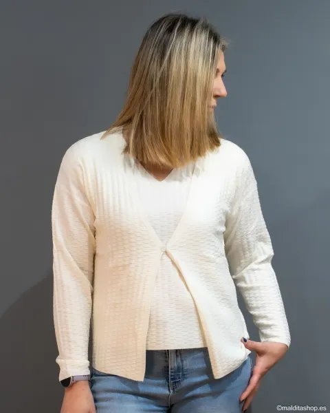 Chaqueta Estructura BuddyBlue Natural | Punto Labrado | Maldita Shop