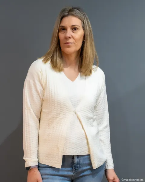 Chaqueta Estructura BuddyBlue Natural | Punto Labrado | Maldita Shop