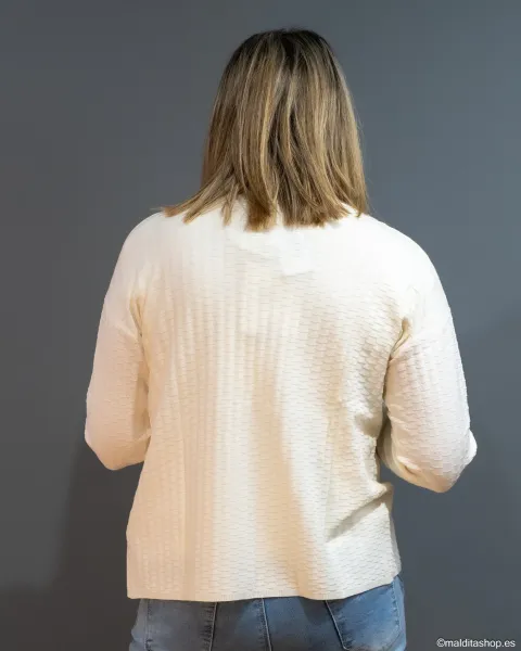 Chaqueta Estructura BuddyBlue Natural | Punto Labrado | Maldita Shop