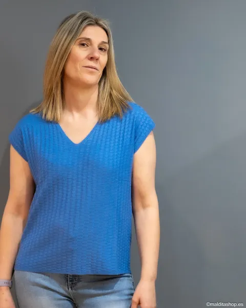 Top Estructura BuddyBlue Azul | Punto Labrado | Maldita Shop