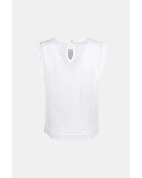 Blusa Blanca Bordado Suizo MD'M | 100% Algodón