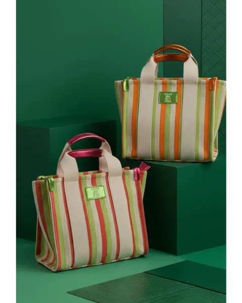 Bolso Tote Agatha Ruiz de la Prada | Tejido Líneas Lona