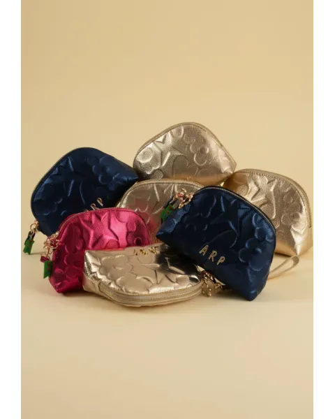 Neceser Ovalado Agatha Ruiz de la Prada | Piel Metalizada Relieve