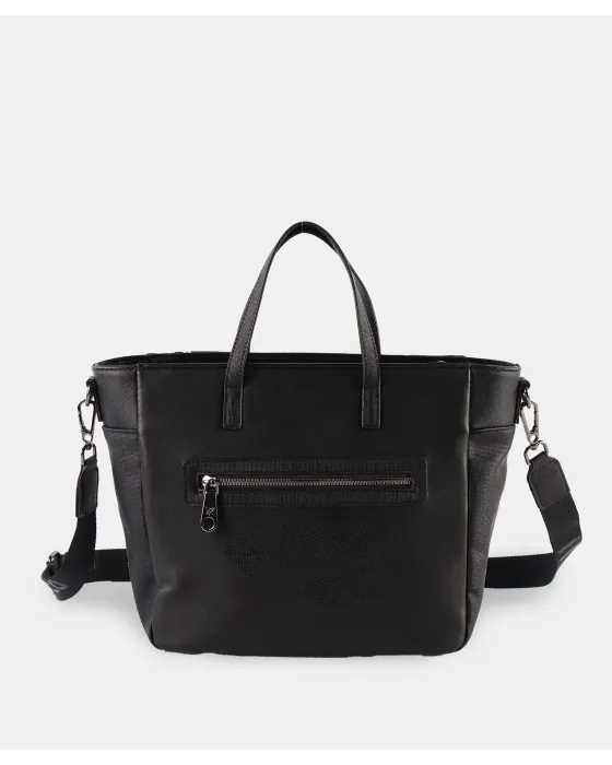 Bolso Mano Pepe Moll Shirley Black | Amplio y Estructurado