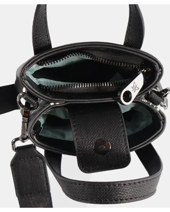 Mini Bolso Bandolera Pepe Moll Shirley Black | Diseño Vertical