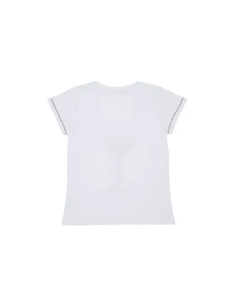 Camiseta LolitaS&L Blanca Cóctel Strass | Algodón y Lurex
