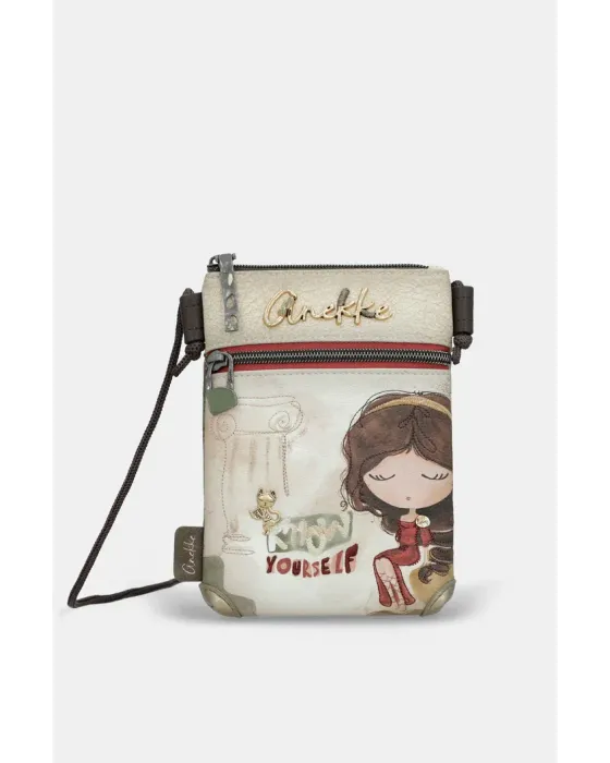 Mini Bandolera Anekke Muse | Bolso Vertical Artístico 12cm