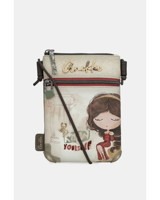 Mini Bandolera Anekke Muse | Bolso Vertical Artístico 12cm
