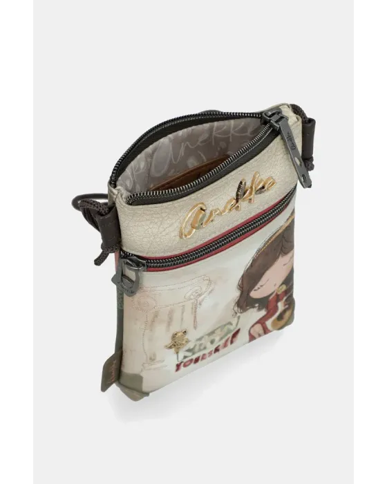Mini Bandolera Anekke Muse | Bolso Vertical Artístico 12cm