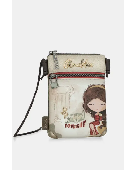 Mini Bandolera Anekke Muse | Bolso Vertical Artístico 12cm