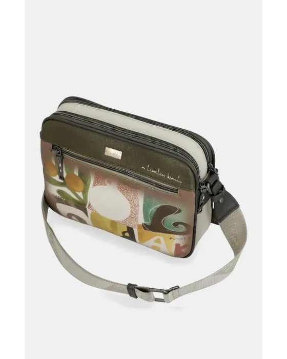 Bandolera Bolsillo Frontal Anekke Muse | Diseño Artístico 24cm