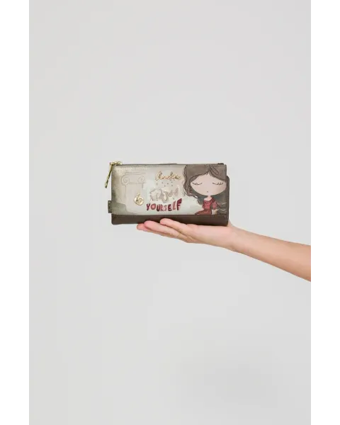 Monedero Grande Anekke Muse RFID | Cartera Flexible 18cm