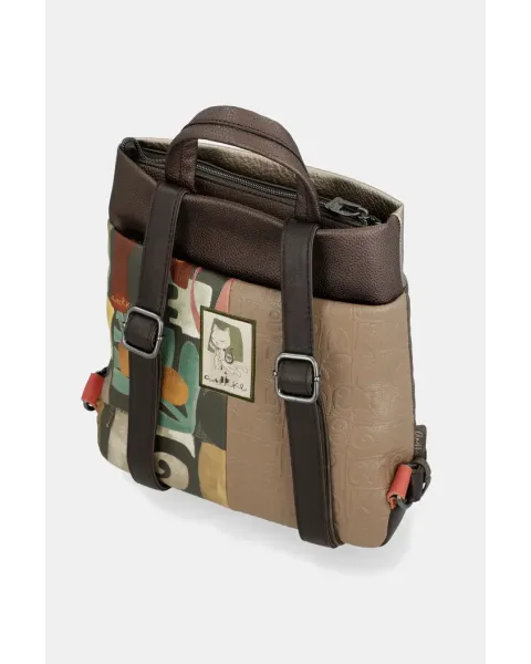 Mochila Cuadrada Anekke Amphora | Bolso Mochila Artístico 30cm