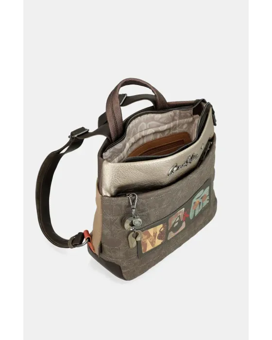Mochila Cuadrada Anekke Amphora | Bolso Mochila Artístico 30cm