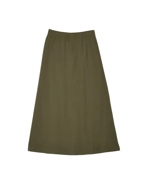 Falda Midi Militar Palmeras LolitaS&L | Cintura Elástica y Abertura