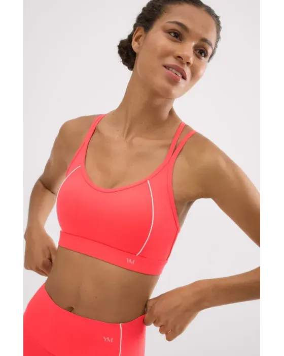 Sujetador Deportivo Compressive Coral | Sujeción Media Ysabel Mora