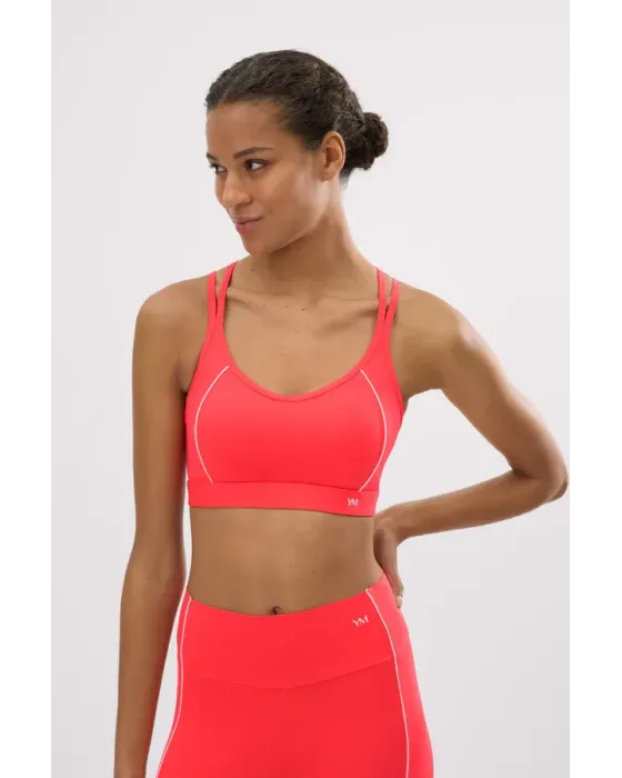 Sujetador Deportivo Compressive Coral | Sujeción Media Ysabel Mora