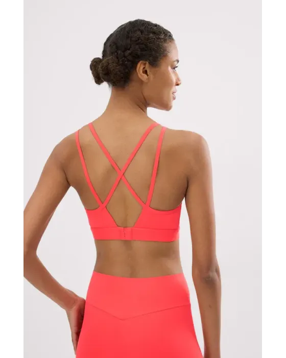 Sujetador Deportivo Compressive Coral | Sujeción Media Ysabel Mora