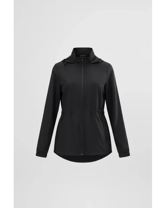 Chaqueta Cortavientos Negra Capucha | Ysabel Mora Sport