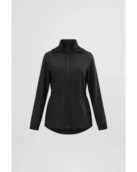 Chaqueta Cortavientos Negra Capucha | Ysabel Mora Sport