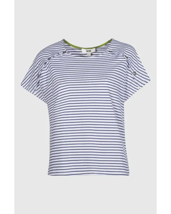 Camiseta Punto Navy y Rayas MD'M | Algodón Elástico