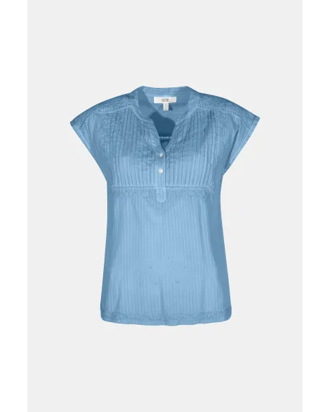 Blusa Azul Calmado Bordado MD'M | 100% Algodón