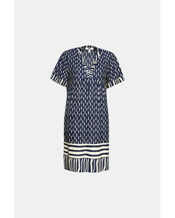 Vestido Recto Estampado Sardinas MD'M | 100% Viscosa