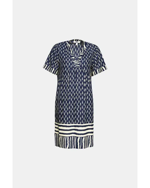 Vestido Recto Estampado Sardinas MD'M | 100% Viscosa