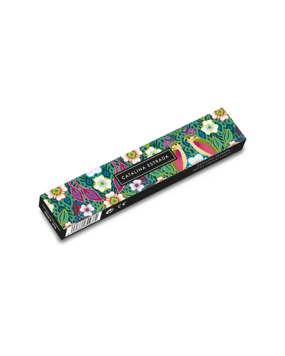 Abanico Catalina Estrada Flor de Cera | Madera Ilustrada