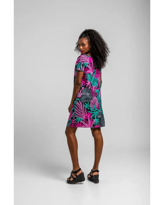 Vestido corto Nocturna Lolina | Hojas y Panteras