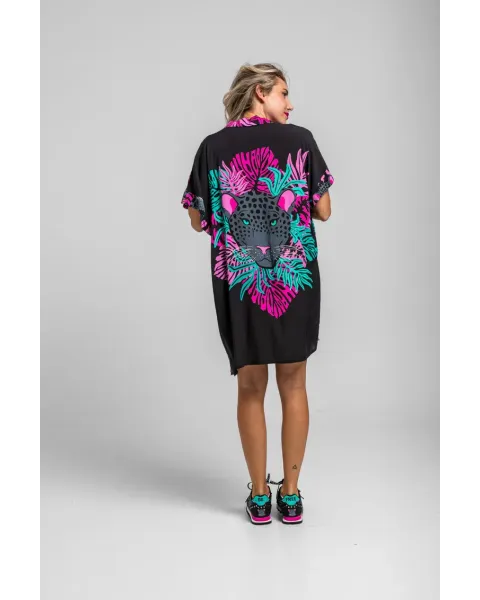 Camisero corto Nocturna Lolina | Vestido Oversize Panteras