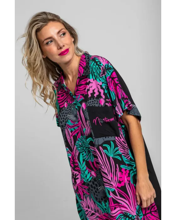 Camisero corto Nocturna Lolina | Vestido Oversize Panteras