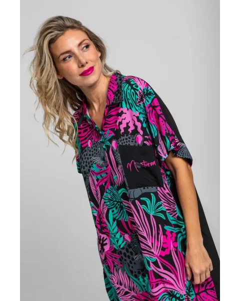Camisero corto Nocturna Lolina | Vestido Oversize Panteras