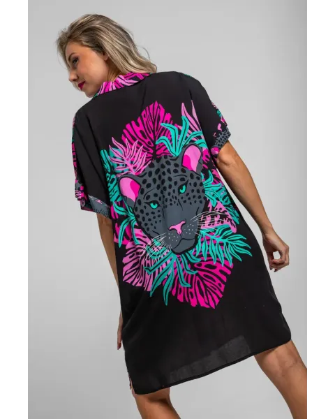 Camisero corto Nocturna Lolina | Vestido Oversize Panteras