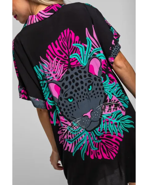 Camisero corto Nocturna Lolina | Vestido Oversize Panteras