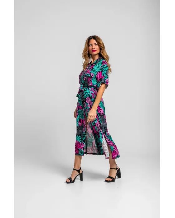 Camisero safari Nocturna Lolina | Vestido Midi Panteras 2