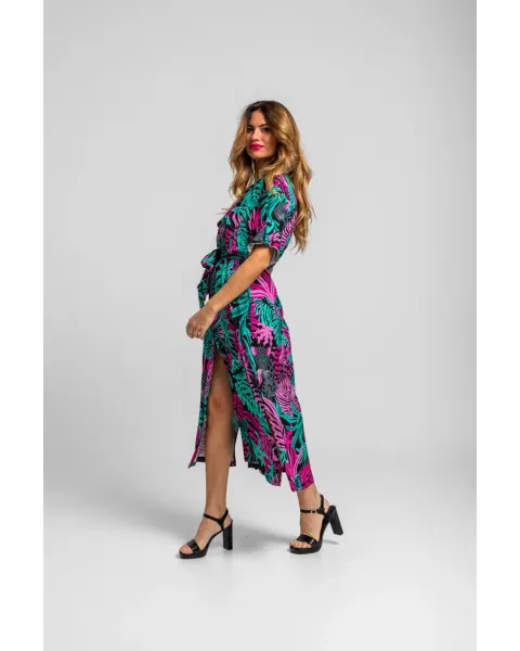 Camisero safari Nocturna Lolina | Vestido Midi Panteras