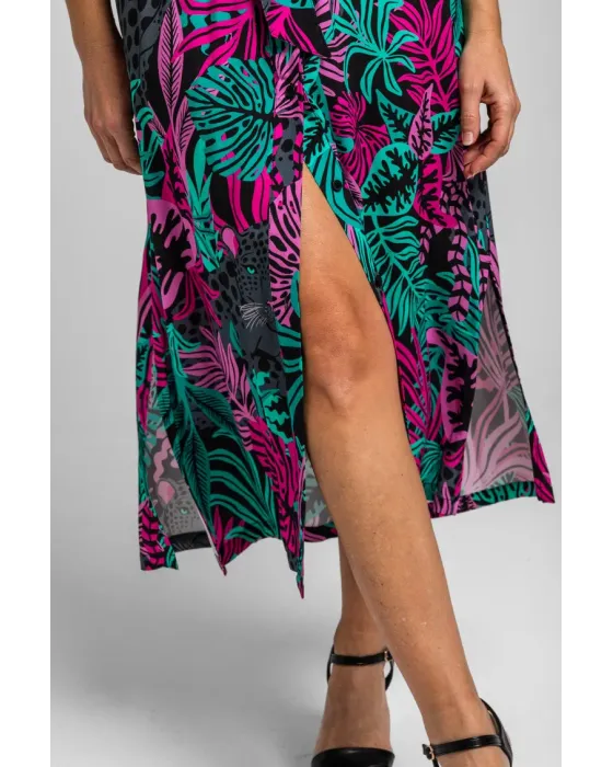 Camisero safari Nocturna Lolina | Vestido Midi Panteras