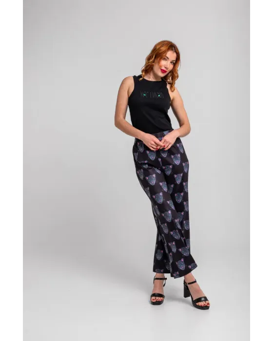 Pantalón flare Nocturna Lolina | Pantalón Campana Panteras