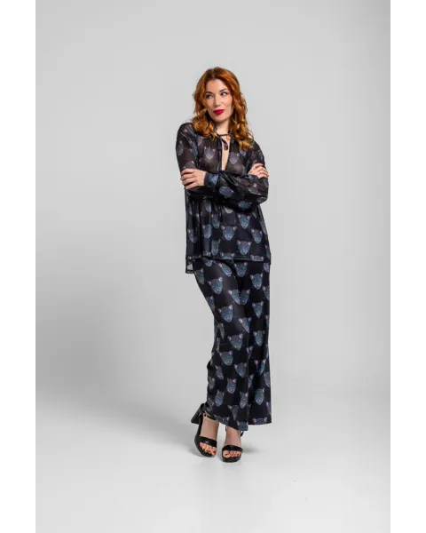 Pantalón flare Nocturna Lolina | Pantalón Campana Panteras