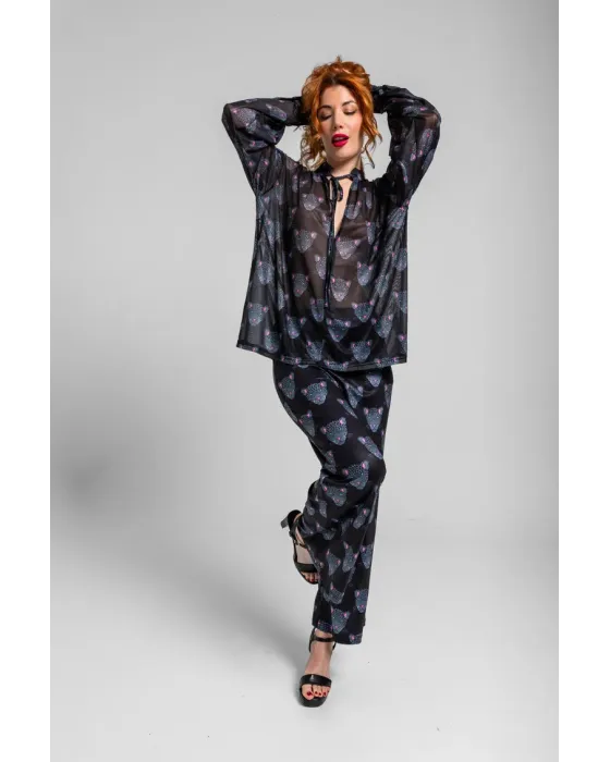 Pantalón flare Nocturna Lolina | Pantalón Campana Panteras