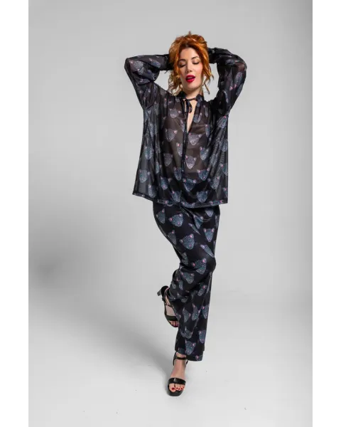 Pantalón flare Nocturna Lolina | Pantalón Campana Panteras