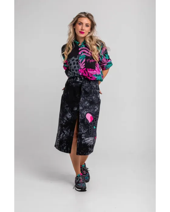 Camisa safari Nocturna Lolina | Camisa Viscosa Panteras 2