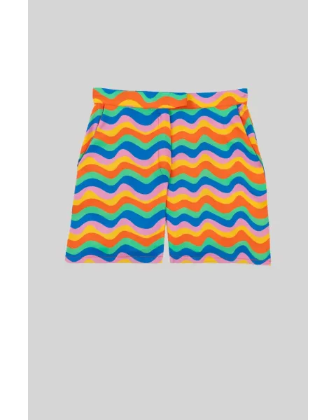 Short sastre Échate flores Lolina | Ondas Multicolor