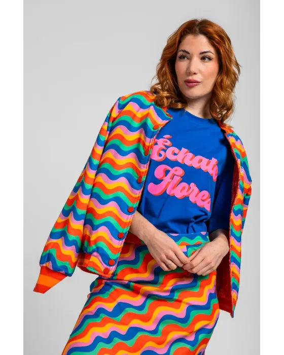 Camiseta Échate flores Lolina | Unisex Azul Texto