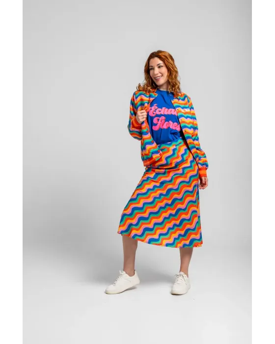 Camiseta Échate flores Lolina | Unisex Azul Texto 2